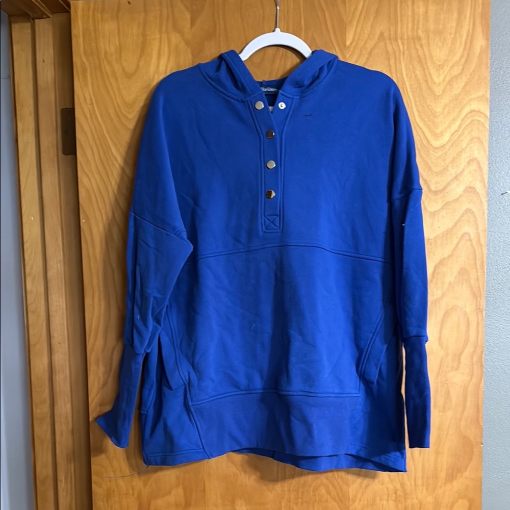 Vibrant Blue Hooded Sweatshirt